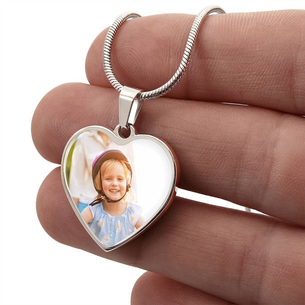 "You Hold My Heart – Custom Heart Necklace with Your Photo"