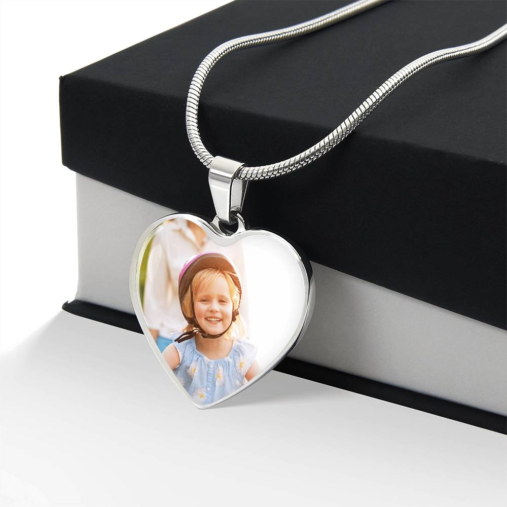 "You Hold My Heart – Custom Heart Necklace with Your Photo"