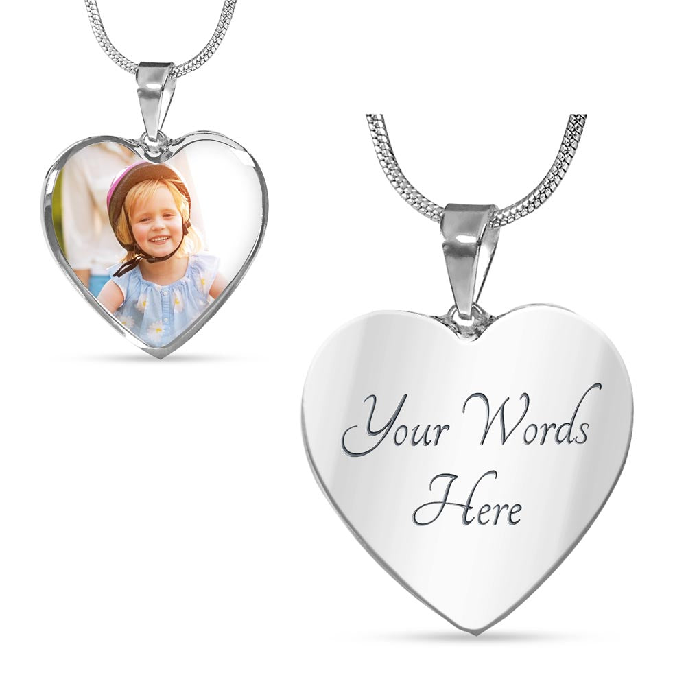 "You Hold My Heart – Custom Heart Necklace with Your Photo"