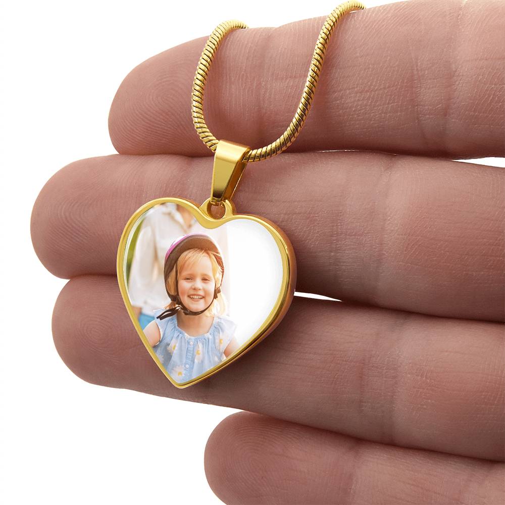 "You Hold My Heart – Custom Heart Necklace with Your Photo"