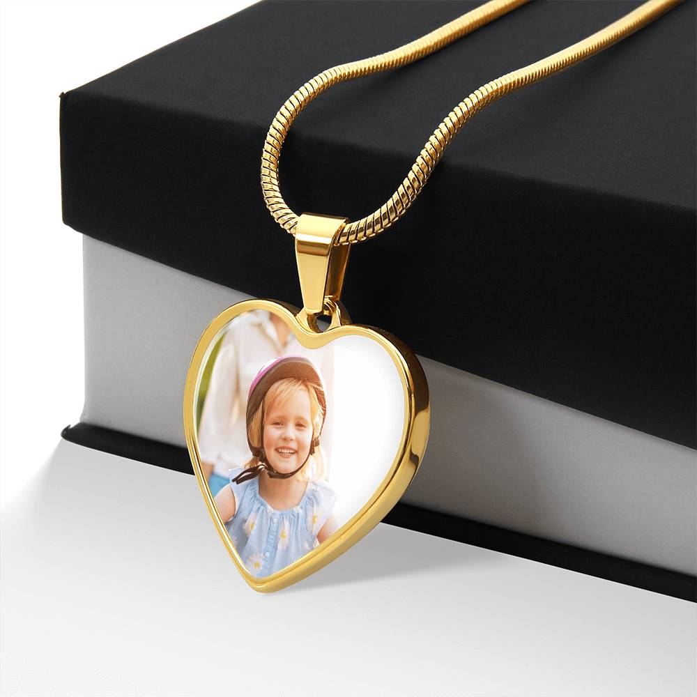 "You Hold My Heart – Custom Heart Necklace with Your Photo"