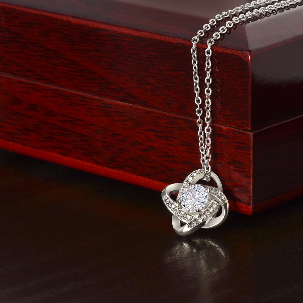 Endless Love – Sparkling Love Knot Pendant .