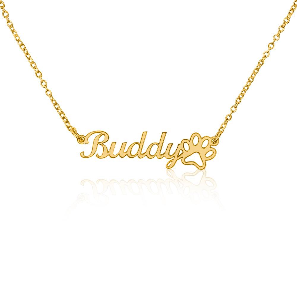 Pawprints on My Heart – Personalized Dog Necklace