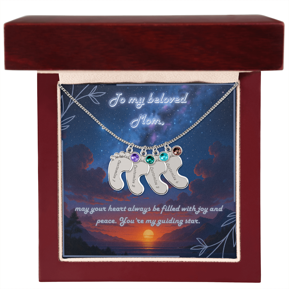 Custom Engraved Baby Foot Necklace – Mother's Gift