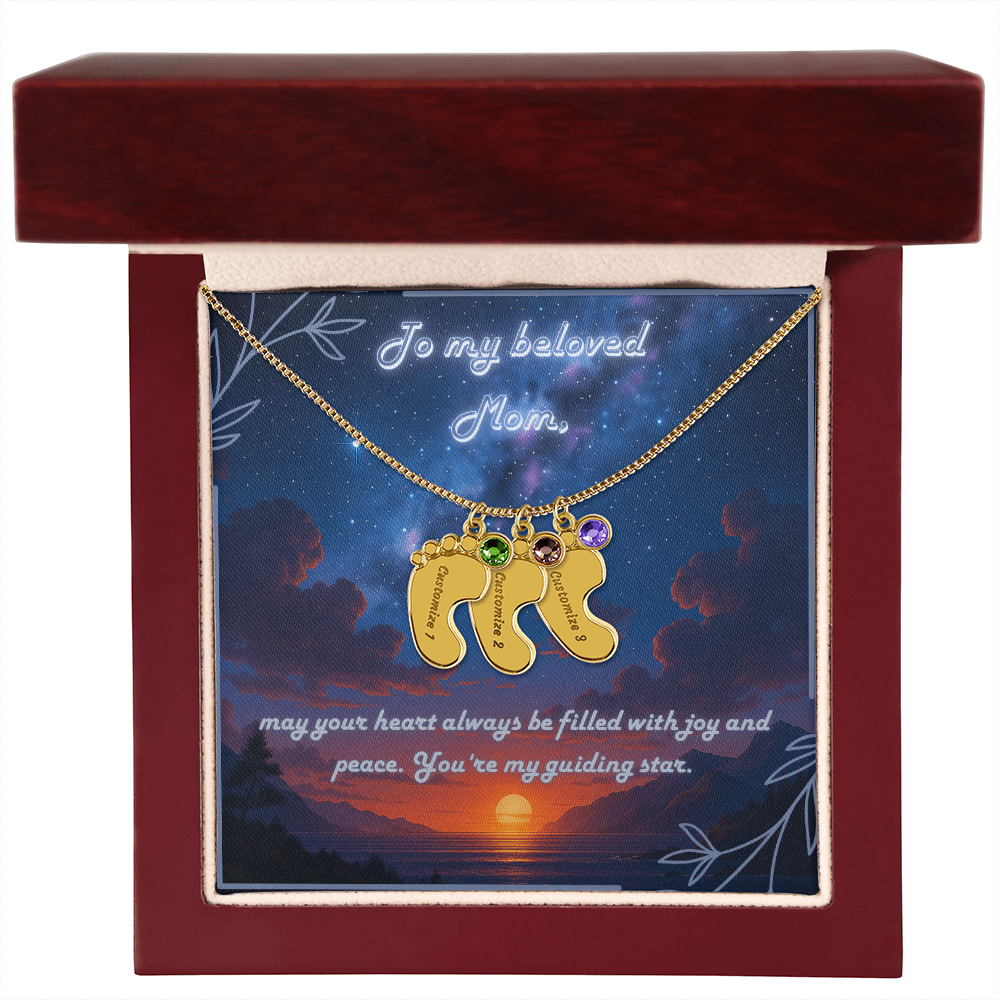 Custom Engraved Baby Foot Necklace – Mother's Gift