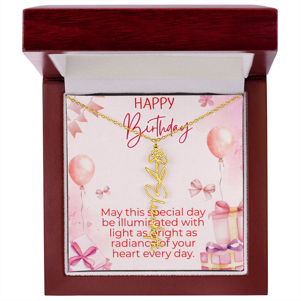 Flower Name Necklace