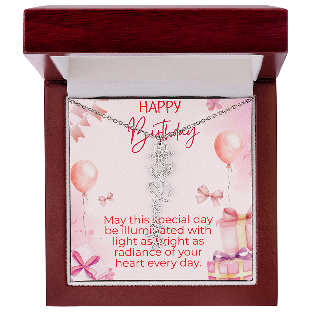 Flower Name Necklace