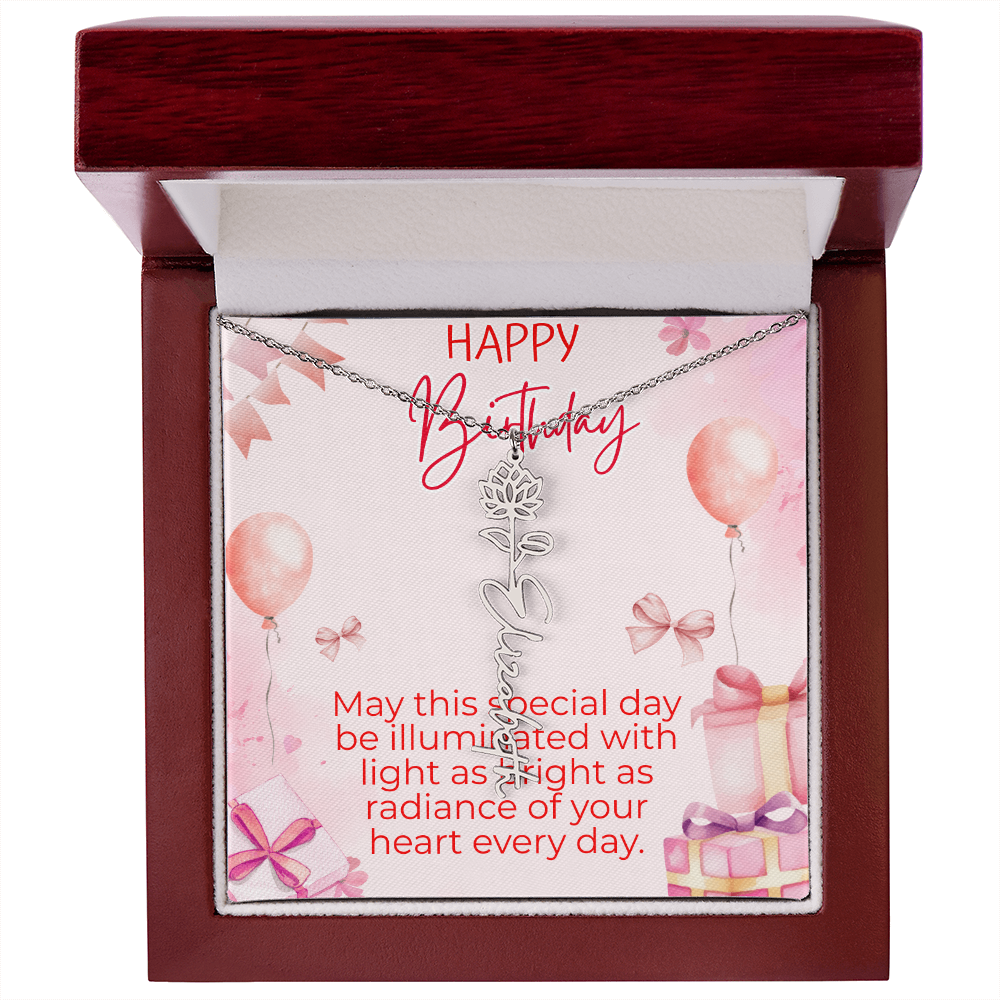 Flower Name Necklace