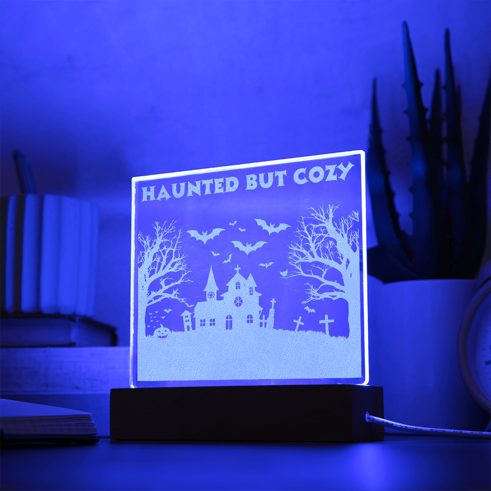 Haunted But Cozy – Halloween LED Acrylic Lamp