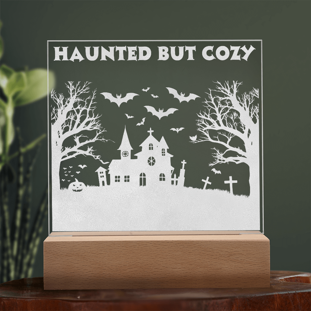 Haunted But Cozy – Halloween LED Acrylic Lamp