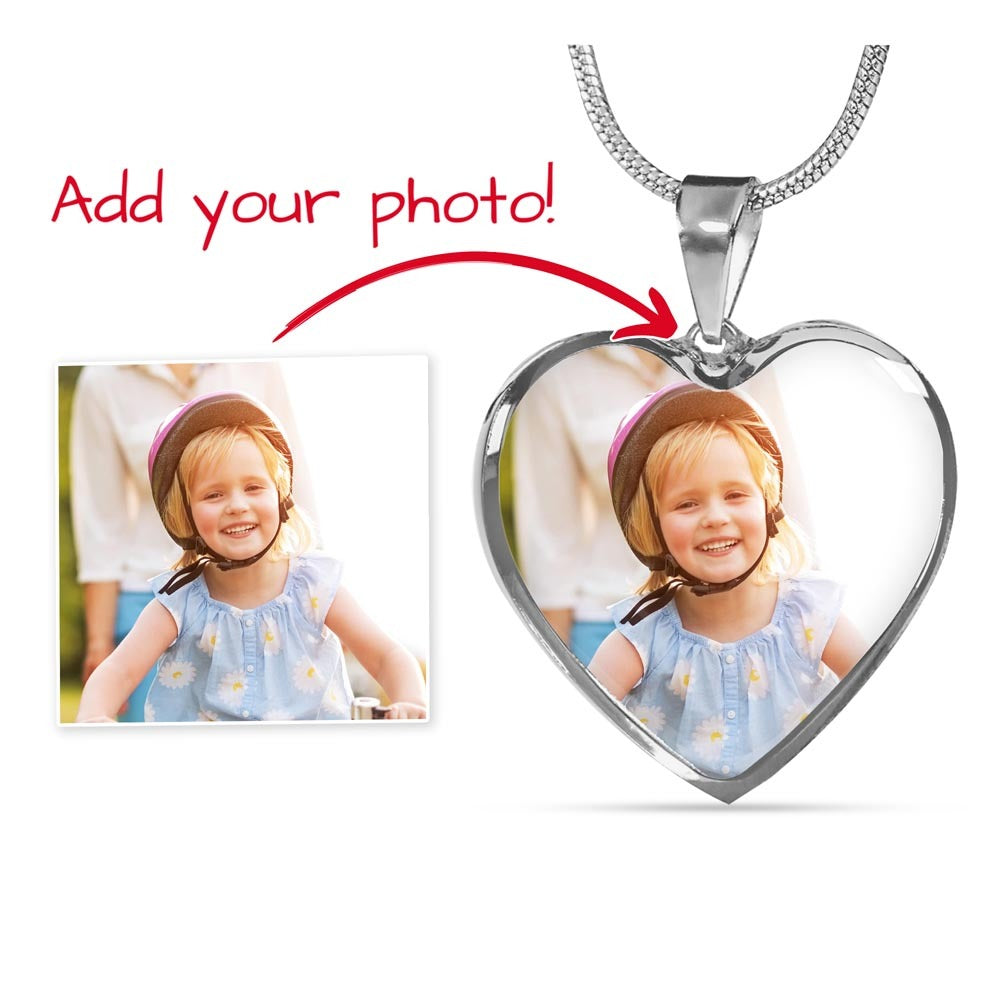 "You Hold My Heart – Custom Heart Necklace with Your Photo"