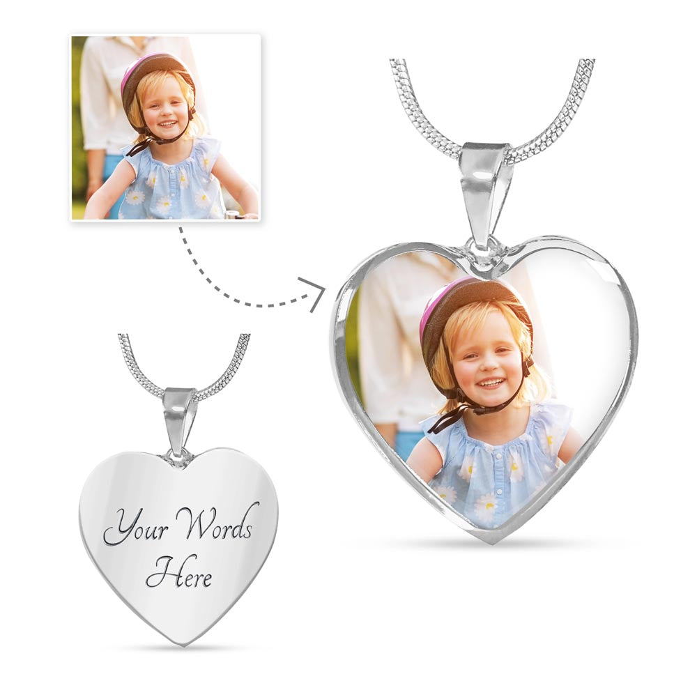 "You Hold My Heart – Custom Heart Necklace with Your Photo"