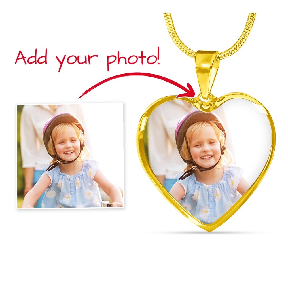 "You Hold My Heart – Custom Heart Necklace with Your Photo"