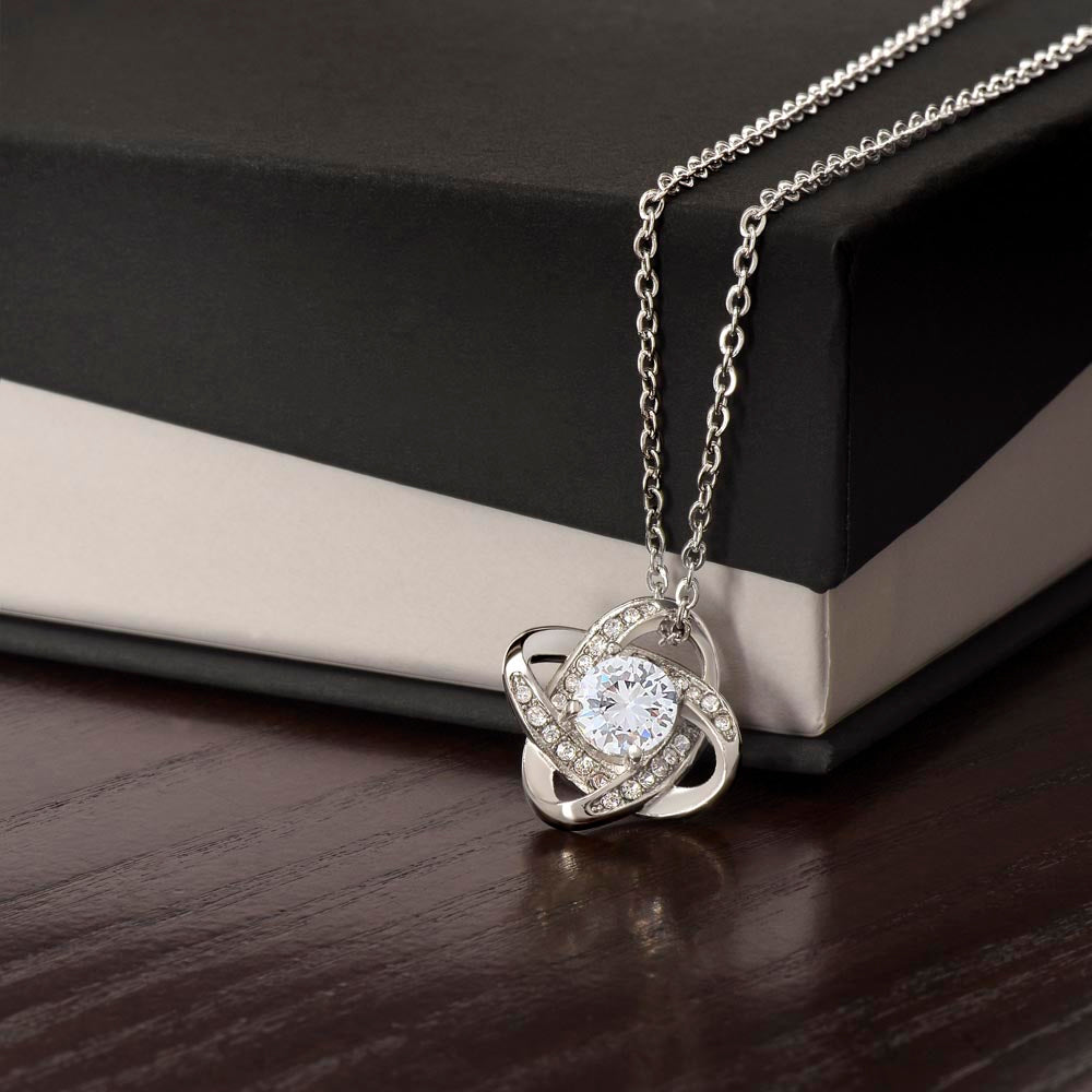 Endless Love – Sparkling Love Knot Pendant .