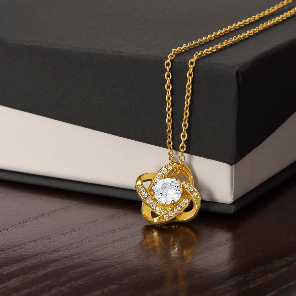 Endless Love – Sparkling Love Knot Pendant .
