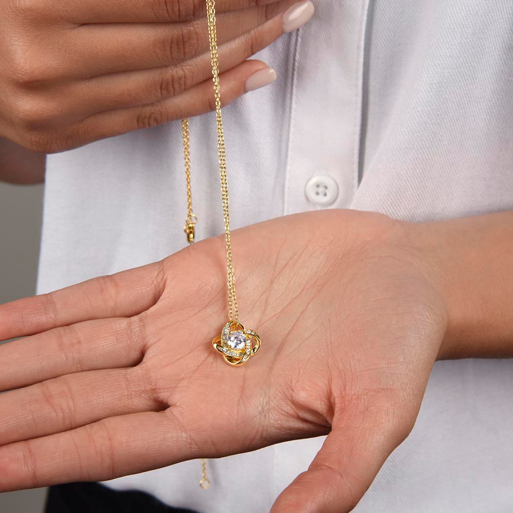 Endless Love – Sparkling Love Knot Pendant .
