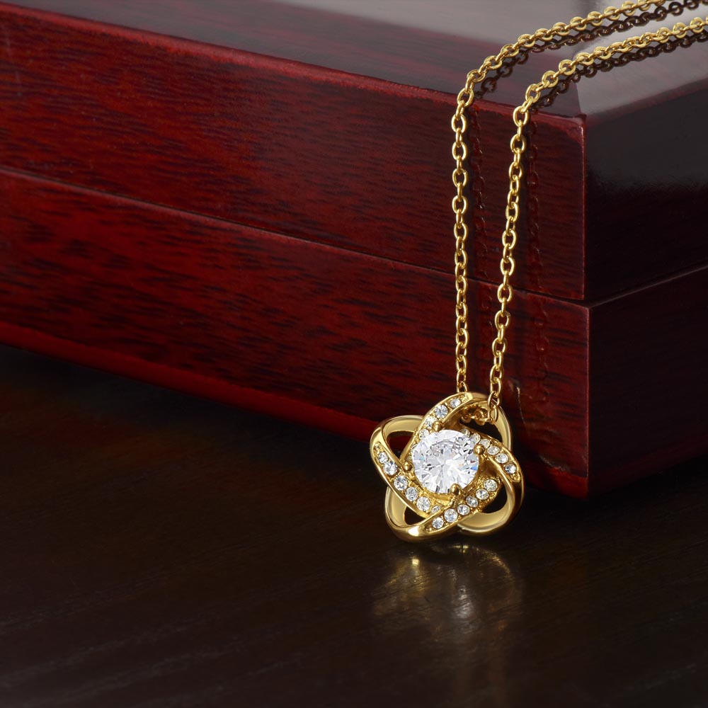 Endless Love – Sparkling Love Knot Pendant .