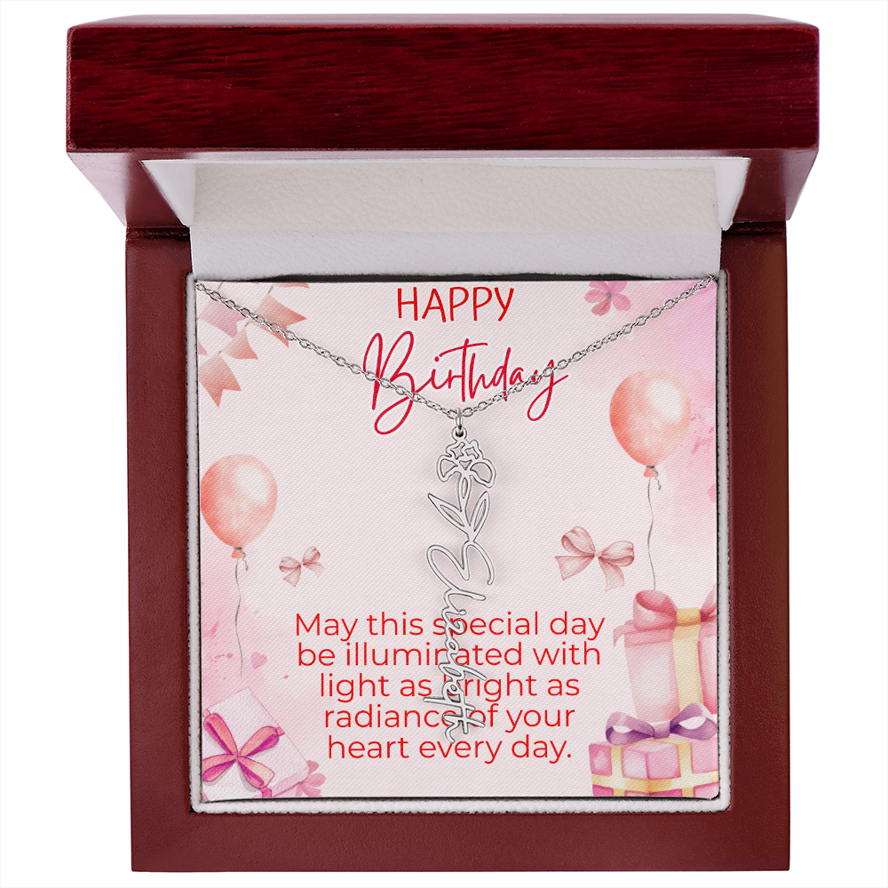 Flower Name Necklace