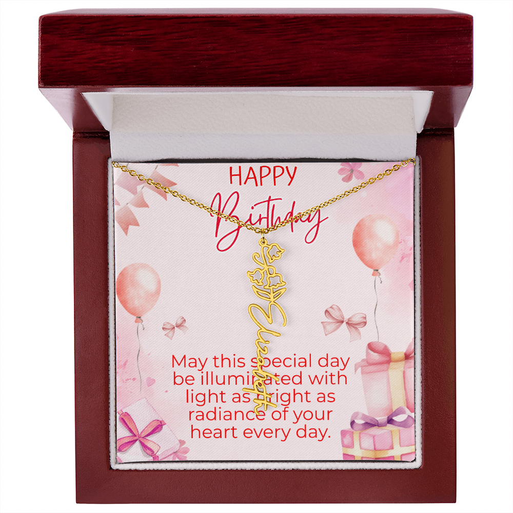 Flower Name Necklace