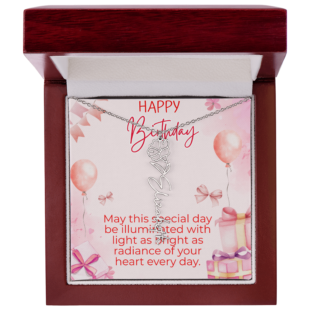 Flower Name Necklace
