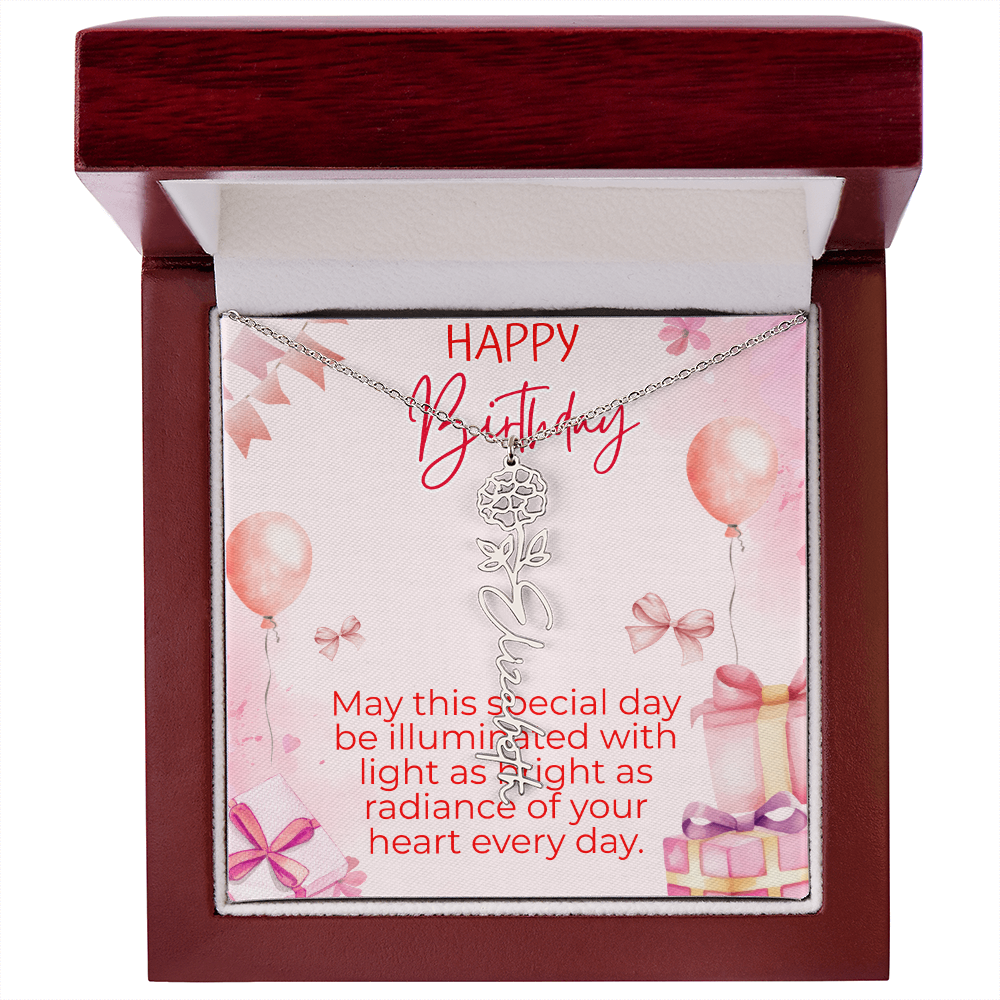 Flower Name Necklace
