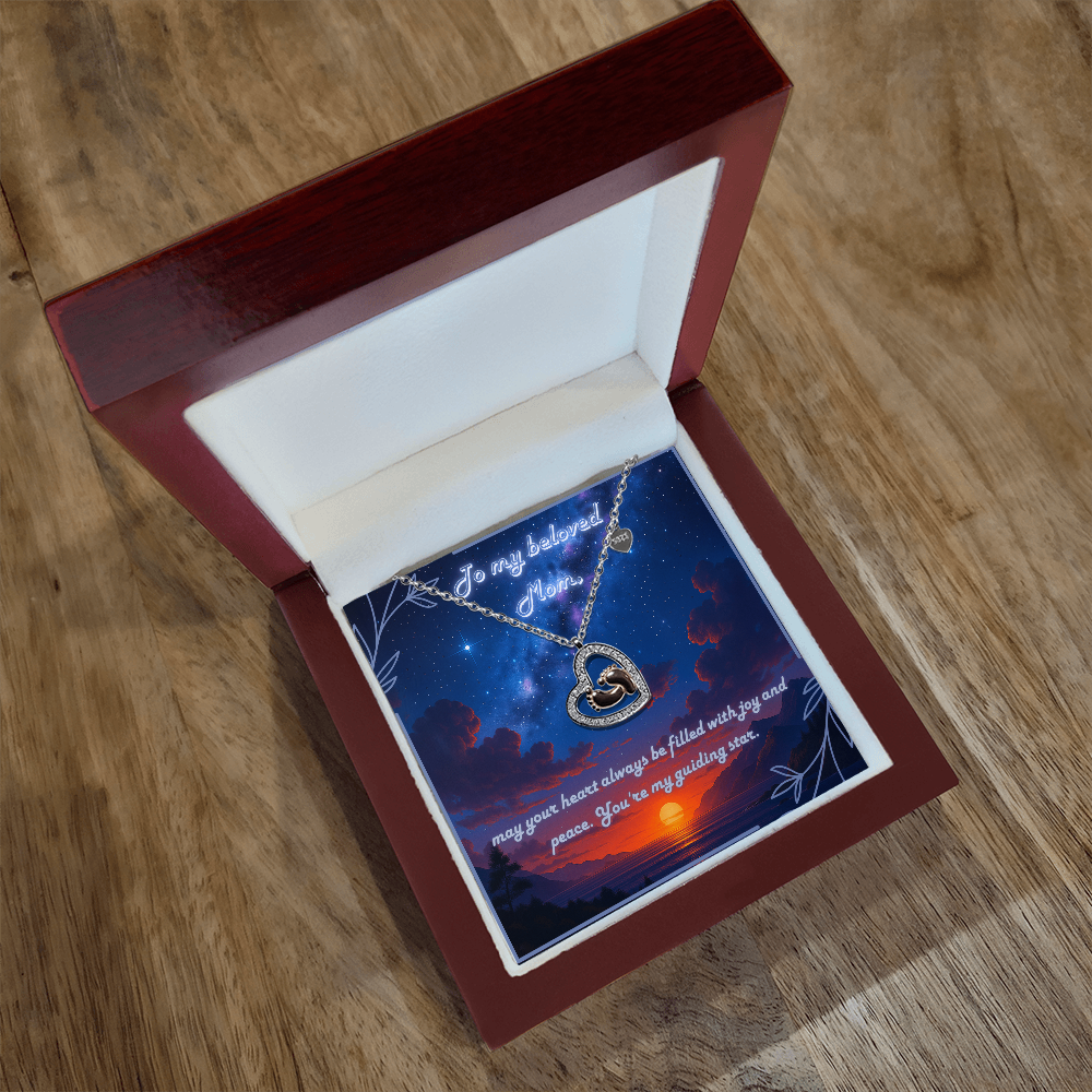 Guiding Star Heart Necklace for Mom